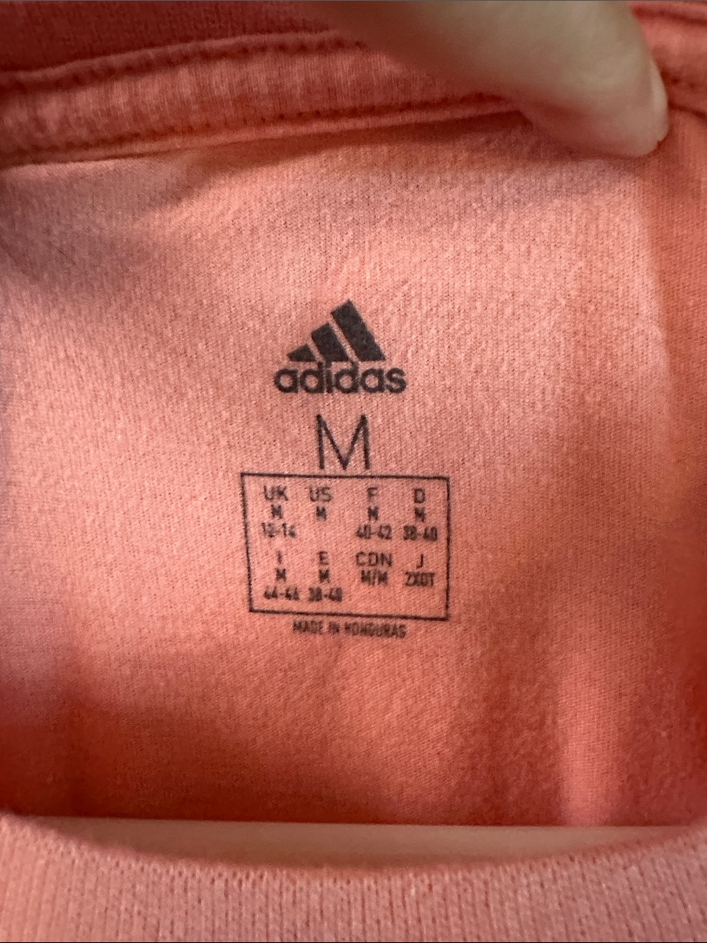 adidas Pink Short Sleeve Tee with White Logo - Picture 3 of 4